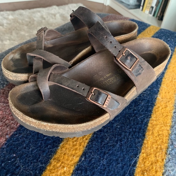 Birkenstock Shoes - Birkenstock Mayari Habana brown oiled leather EUC
